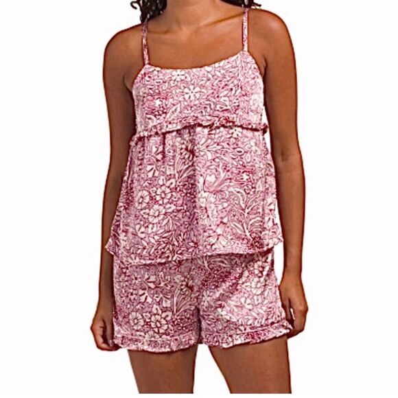 Rachel ashwell satin Pink Floral Sleepwear Set - Picture 1 of 6